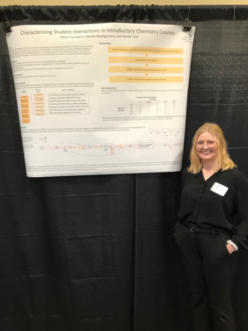 Sidney presenting her work at Iowa's Spring Undergraduate Research Festival