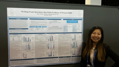 Kate presenting her poster at the undergraduate research poster session