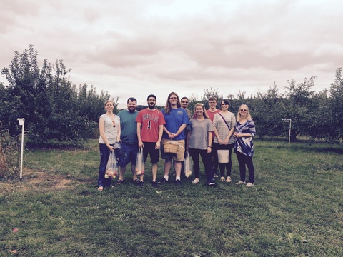 Cole Group and friends, apple picking at Wilson's Orchard, Sept 2016