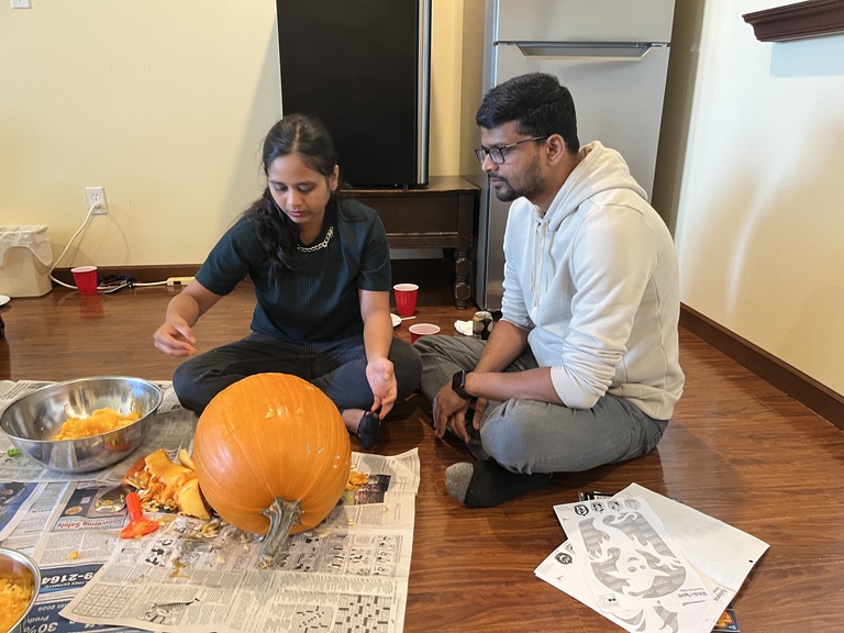 Vinay and Wife Carving