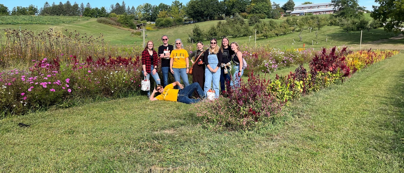Whole group photo at Apple Orchard Sept 2023