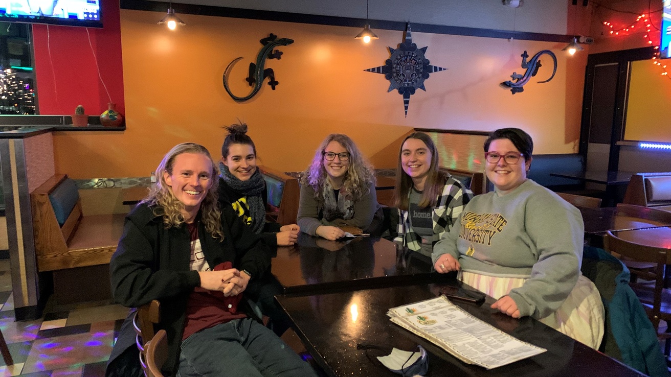 Cole Group celebrating Hannah passing her exam at our favorite local margarita spot
