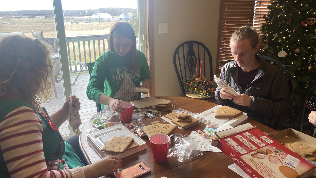 Cole Group making beautiful gingerbread houses